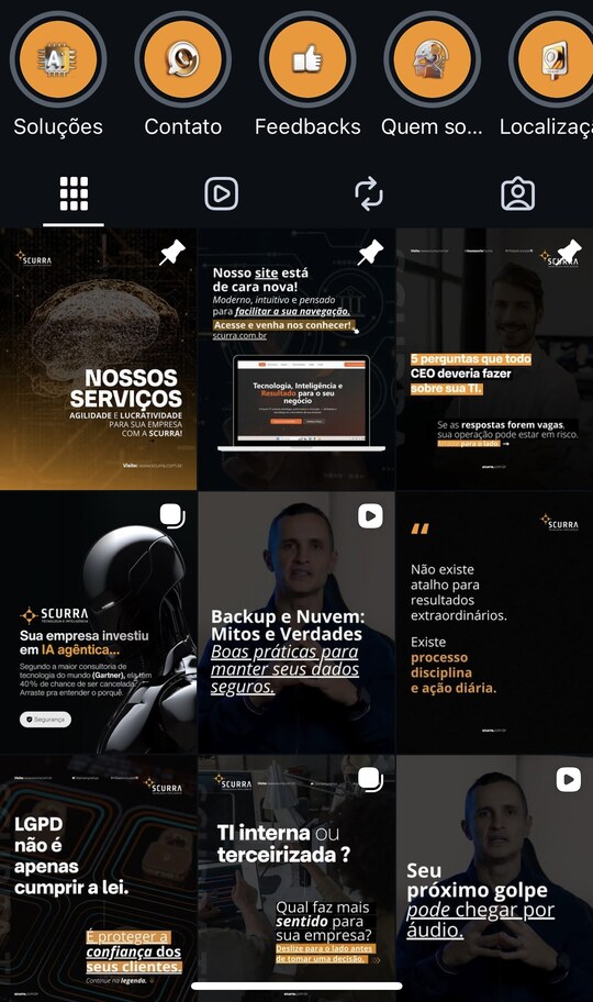 Perfil de Instagram de Scurra — Vertência